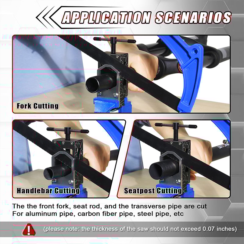 Bicycle Tube Cutting Saw Guide Tool Precision Bike Handlebar Seatpost Cutter For Bike Repairs 2