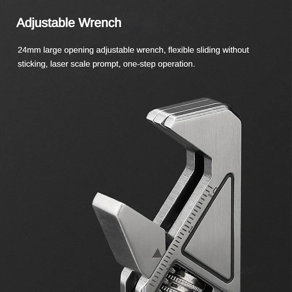 Adjustable Wrench EDC Multitool Portable Folding Knife Screwdriver For Home Repairs 5
