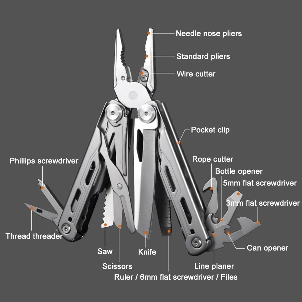 Multifunctional Tactical Survival Multitool Pliers Outdoor Pocket Knife Cutter Tool 4