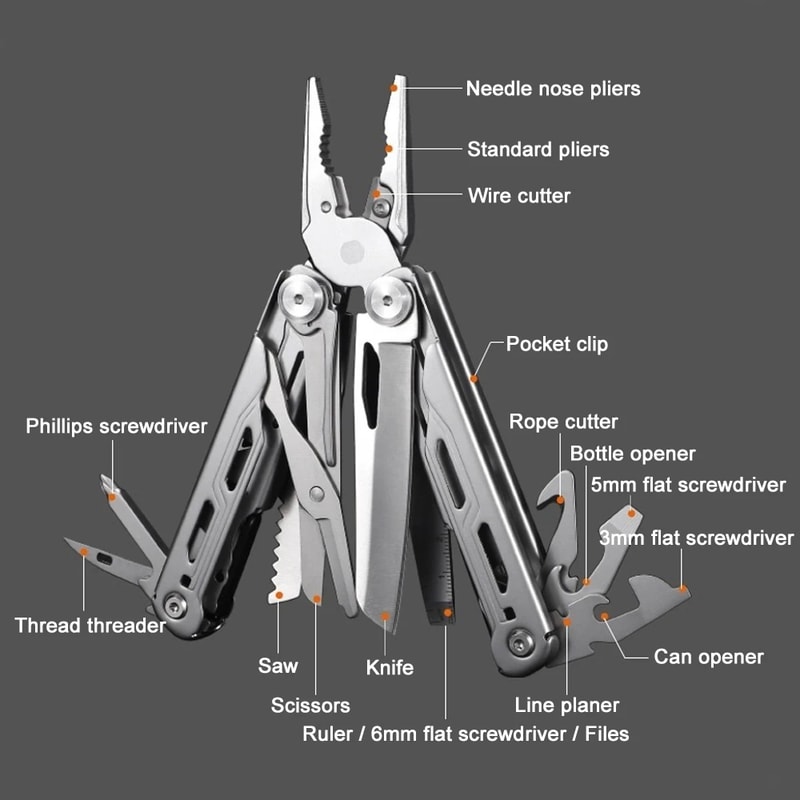 Multifunctional Tactical Survival Multitool Pliers Outdoor Pocket Knife Cutter Tool 4