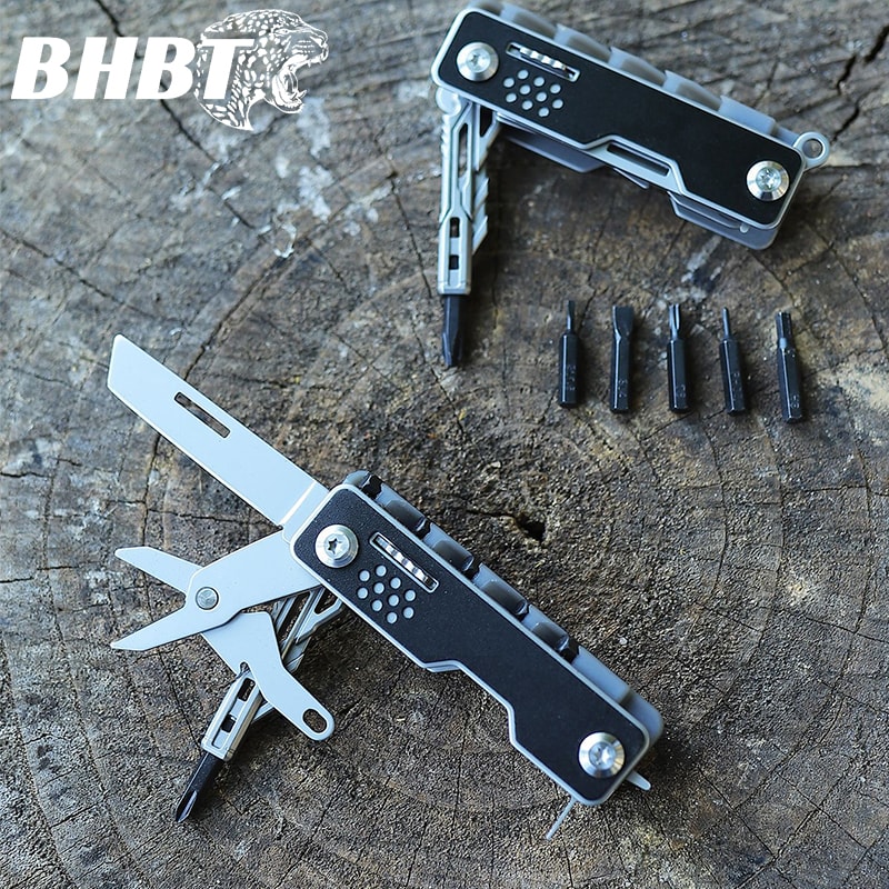 Mini Folding Knife Multitool Compact Multifunctional Pocket Knife With Scissors Screwdriver And Mor 4
