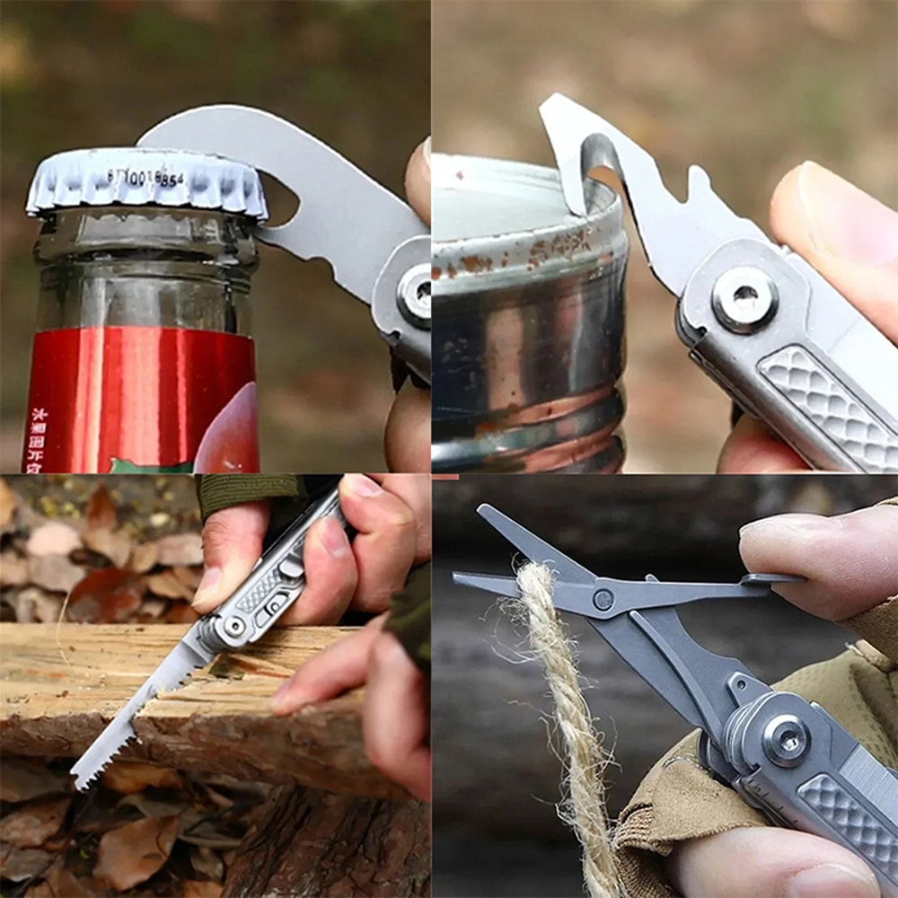 Multi Tool Portable Folding Knife With Scissors EDC Tactical Camping Survival Tool 6