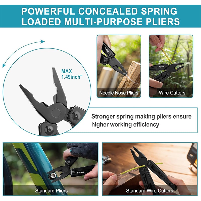 Multi Tool Adjustable Wrench With Pliers Pocket Knife Compact And Versatile For Daily Maintenance 6