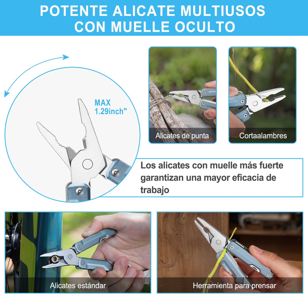 Lightweight MultiTool Wrench Compact EDC Folding Pliers Screwdriver Wrench For Outdoor Adventures 3