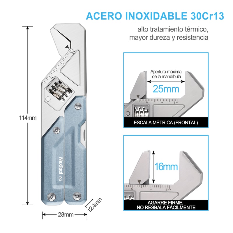 Lightweight MultiTool Wrench Compact EDC Folding Pliers Screwdriver Wrench For Outdoor Adventures 4