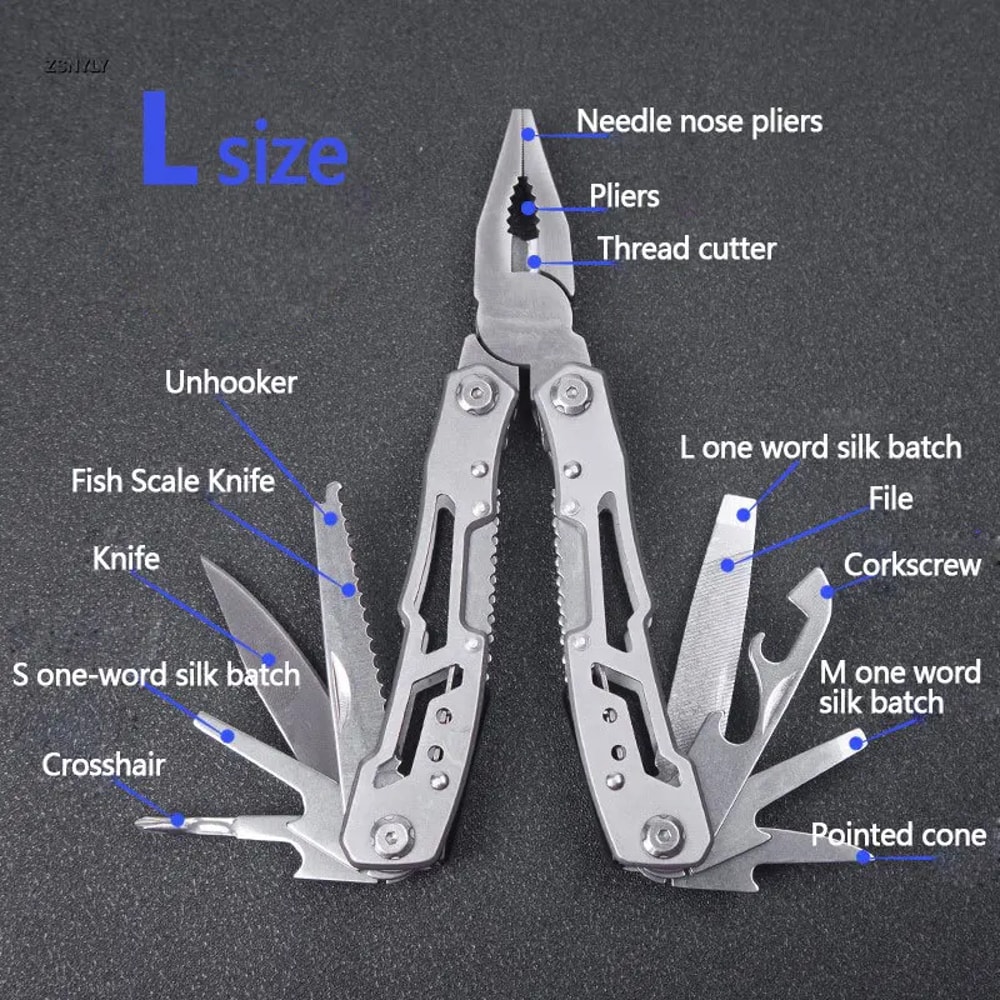 Portable Folding Multi Tool Pliers Compact Multifunctional Pocket Knife For Outdoor Repair 5