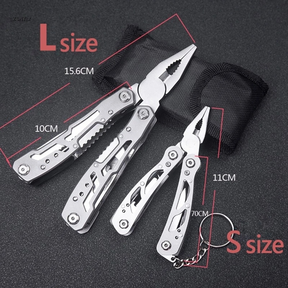 Portable Folding Multi Tool Pliers Compact Multifunctional Pocket Knife For Outdoor Repair 7