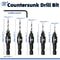 SIQICNC 5PCS Woodworking Countersunk Head Drill And Chamfering One Piece Hexagonal Handle Countersun