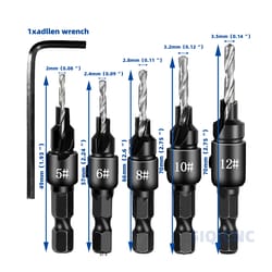 woodworking countersunk drill with hexagonal handle precision chamfering tool
