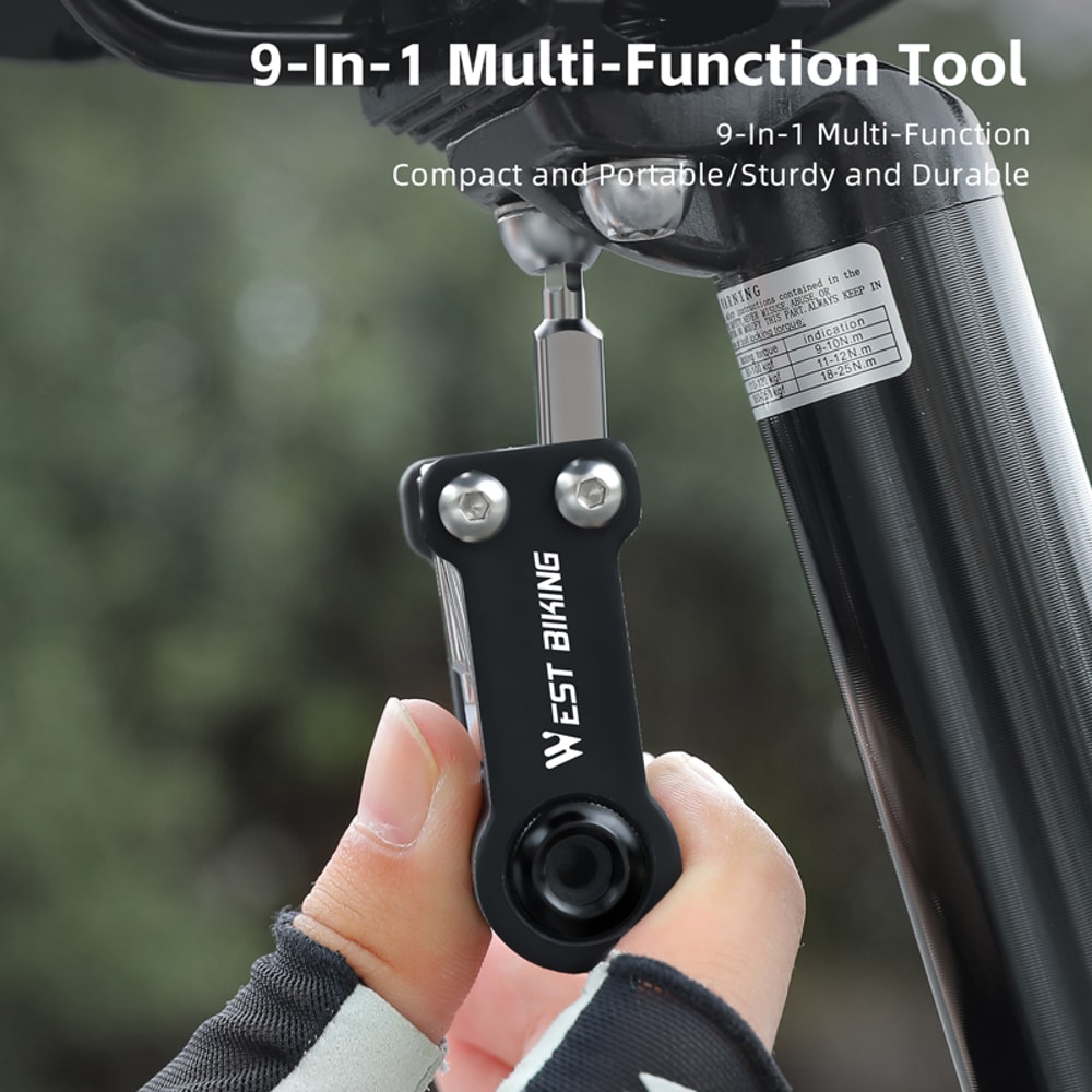 Multi Function Bicycle Repair Tool Kit Foldable Allen Wrench Set For Convenient Cycling Maintenance 5