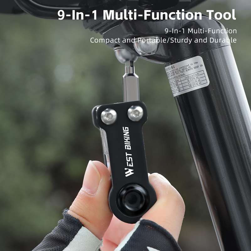 Multi Function Bicycle Repair Tool Kit Foldable Allen Wrench Set For Convenient Cycling Maintenance 5