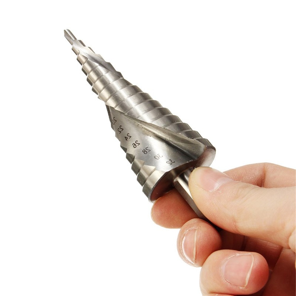 Step Drill Bit HSS Titanium Coated Spiral Groove Pagoda Design For Wood Metal 2