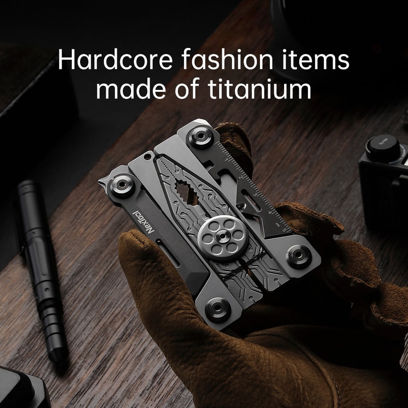 Silver Blade Multi Tool EDC Tool Compact Portable Multi Function Pliers Screwdriver Wrench Knife W 2