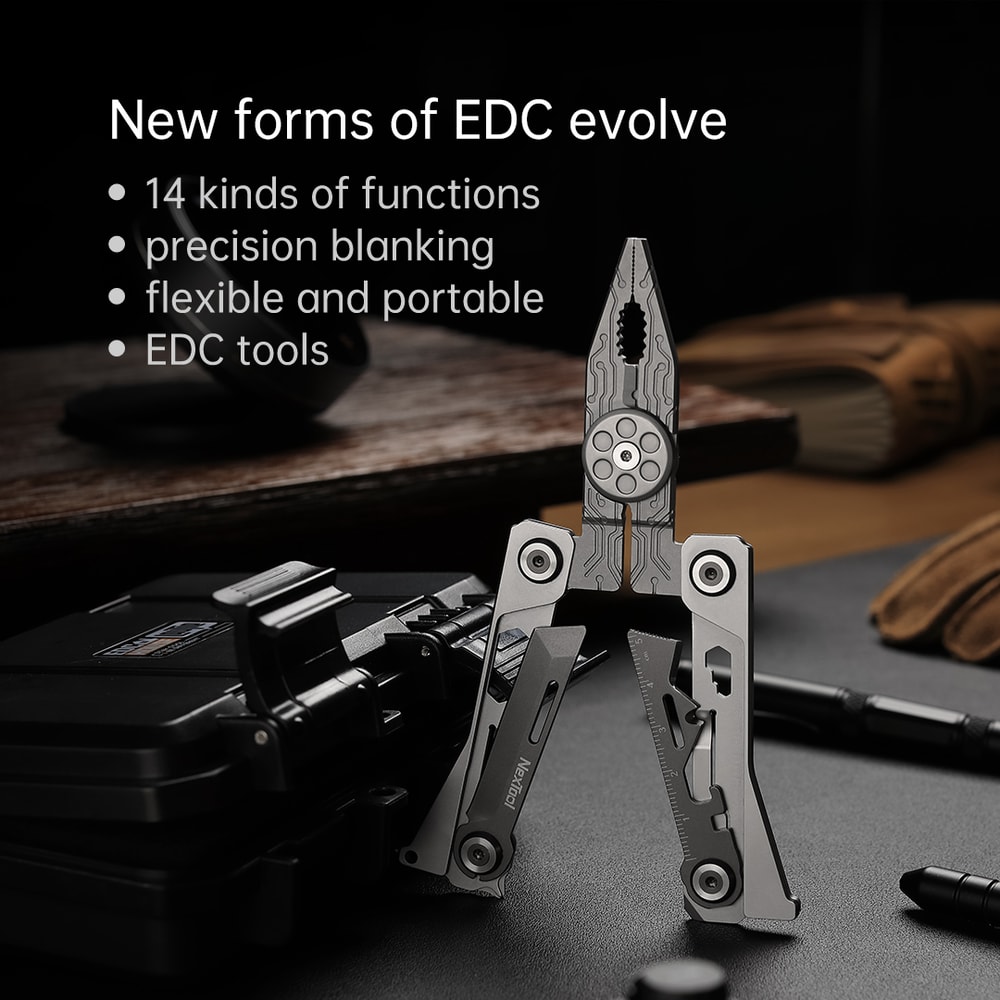 Silver Blade Multi Tool EDC Tool Compact Portable Multi Function Pliers Screwdriver Wrench Knife W 4