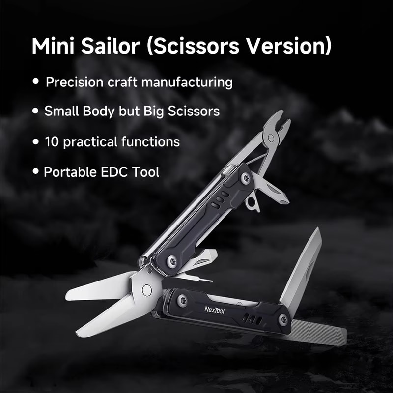 Mini EDC Multitool Scissors Pocket Knife With Screwdrivers 3