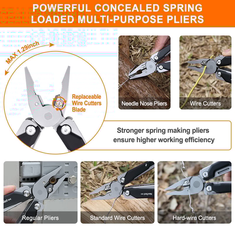 Light Multitool Wrench Adjustable Ratchet Wrench Folding Pliers And Spanner For Outdoor Camping ED 6