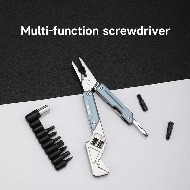 Light Wrench Multi Tool Folding Pliers Adjustable Wrench Screwdrivers Knife And More For Outdoor Ca 4