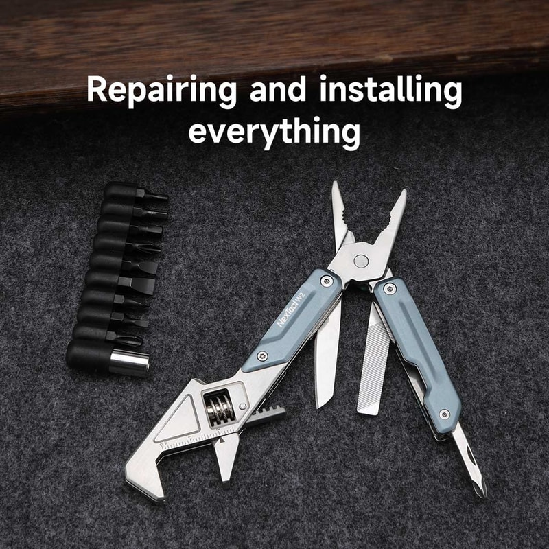 Multifunctional Light Wrench Multitool With Folding Pliers Screwdriver Portable EDC Tool For Home 4
