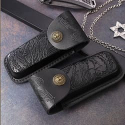 high quality black waist knife scabbard foldable styles case holder with belt loop for outdoor tools