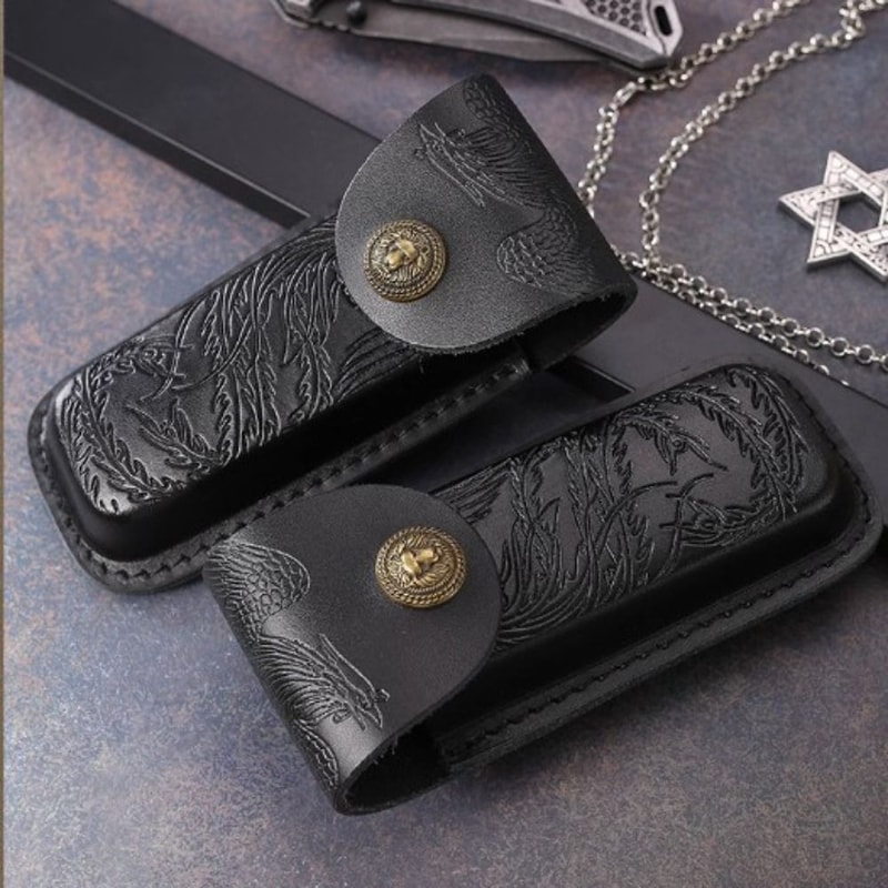 High Quality Black Waist Knife Scabbard Foldable Styles Case Holder With Belt Loop For Outdoor Tool 0