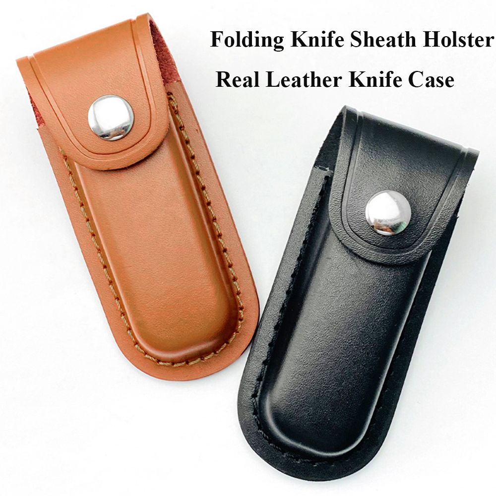 Outdoor Leather Knife Sheath Holster For Pocket Knives Flashlights Durable Compact And Versatile 0