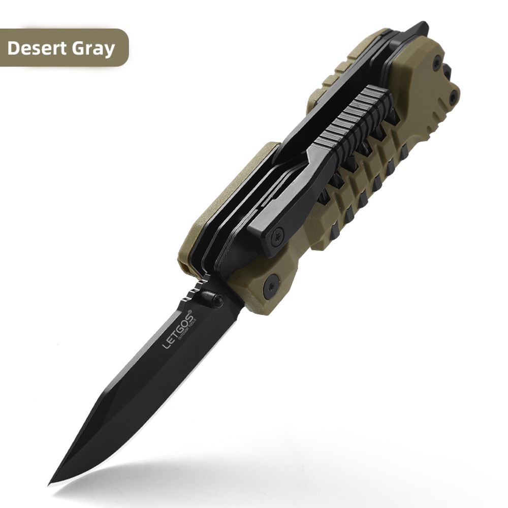 Survival Pocket Folding Knife With EDC Rescue Tool Nylon Sheath Ideal For Camping Hiking And Hunti