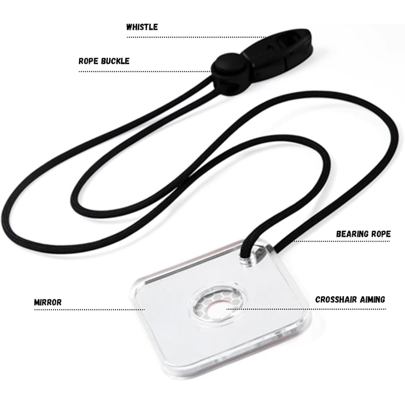 Survival Signal Mirror For Outdoor Emergency Reflector For Hiking Camping First Aid And Marine Use 1