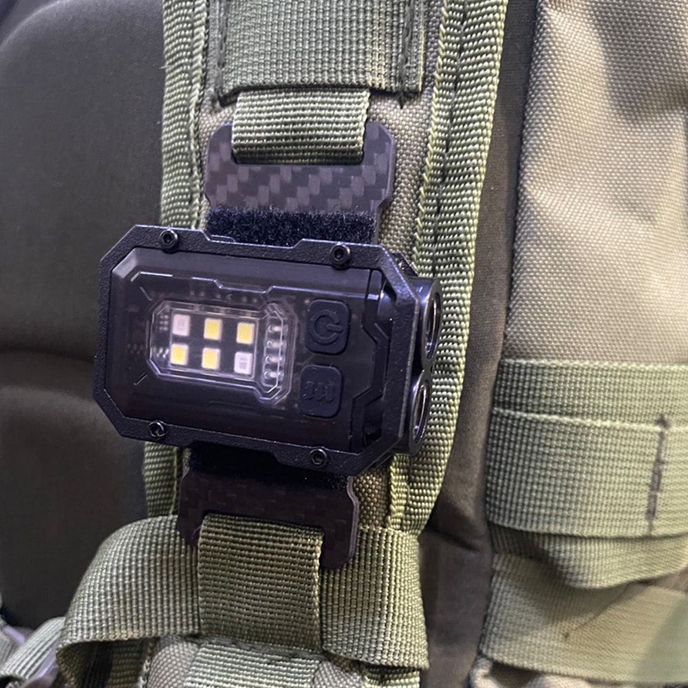 Outdoor EDC Mini Light USB Rechargeable Tactical Strobe For Molle System Backpack Strap 0