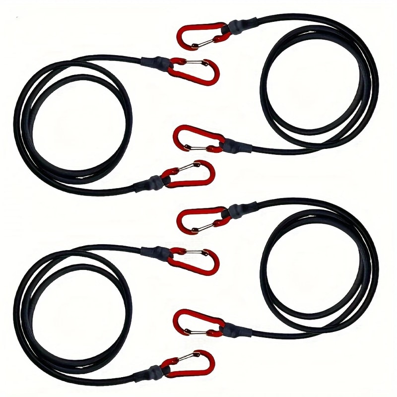 Heavy Duty Bungee Cords With Carabiner Elastic Straps For Luggage Cargo Bike Transport Camping Gea 3