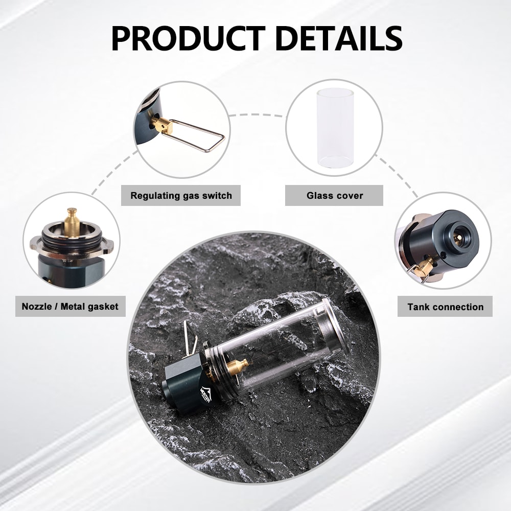 Portable Camping Gas Lamp With Adjustable Brightness And Explosion Proof Glass Design 6
