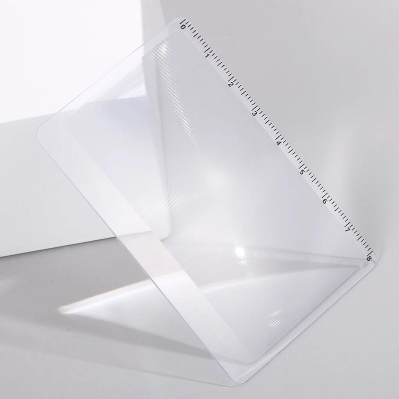 Magnifying Glass Ultra Thin Portable Card Size Magnifier With PVC Transparent Lens And Scale 4