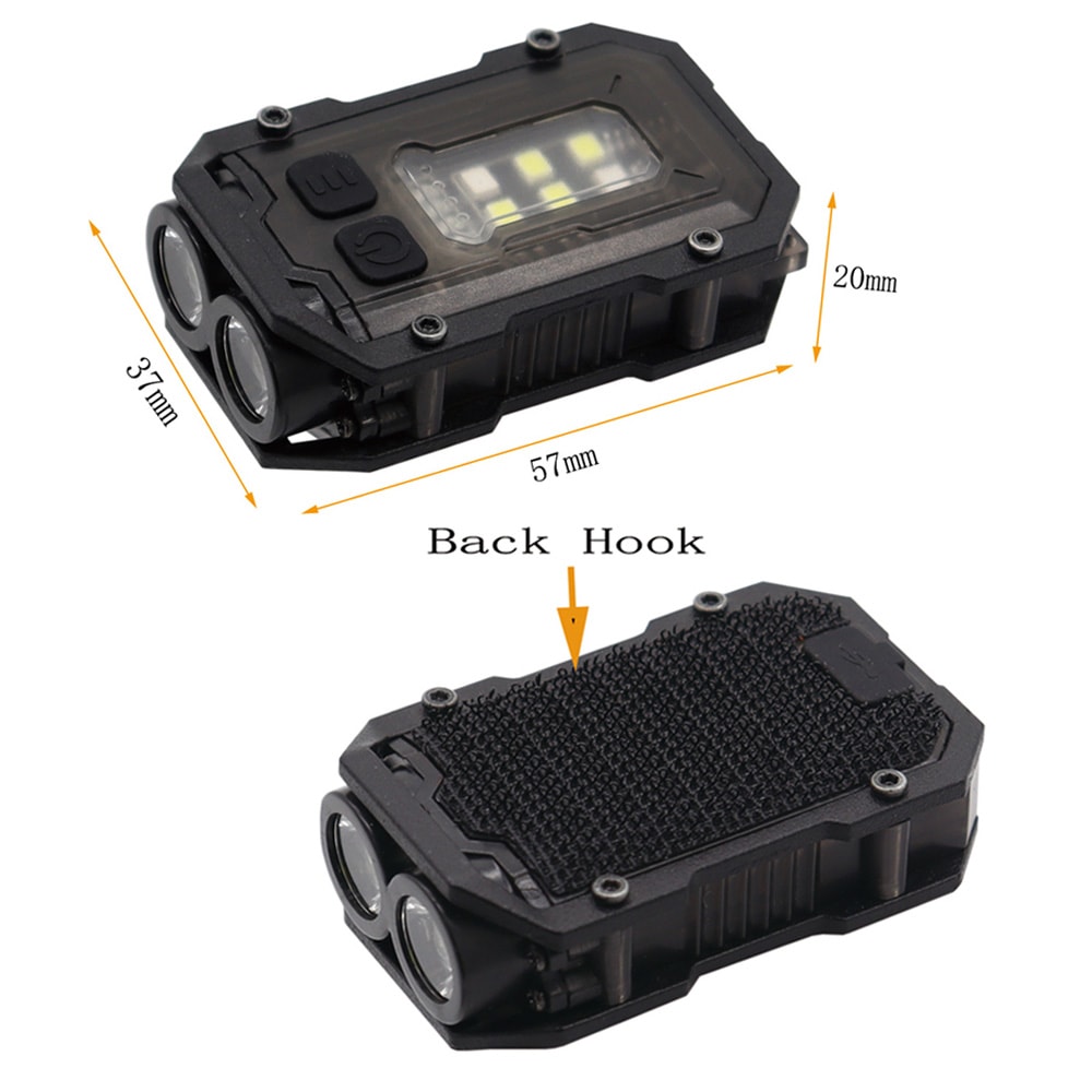 Tactical Flashlight EDC Mini Light For Backpack Strap Helmet With USB Rechargeable And Magnetic Ba 1