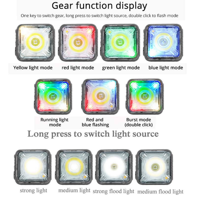 Mini Tactical Flashlight For Camping Hiking USB Rechargeable LED Light For Molle System Backpack S 2