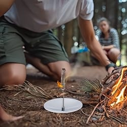 outdoor solar fire starter windproof & waterproof mirror for camping, hiking & survival lightweight emergency igniter