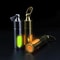 Nightlight Tube Pendant Luminous EDC Keychain Stainless Steel Glass Eternal Light Non Tritium 2