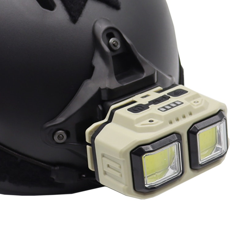 Tactical FAST MICH Helmet Light USB Rechargeable Headlamp With White Red Signal Modes For Hunting 2