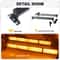Emergency Strobe Traffic Advisor Light Bar Amber White Warning Hazard Safety Dash Lights 3