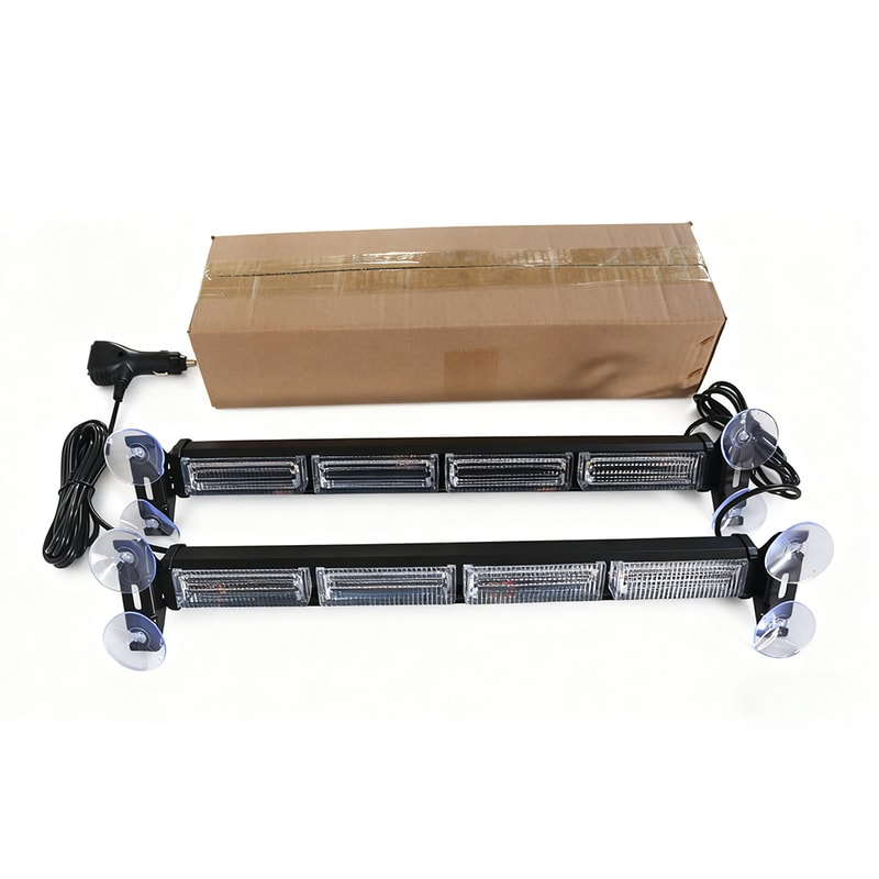 Emergency Strobe Traffic Advisor Light Bar Amber White Warning Hazard Safety Dash Lights 5