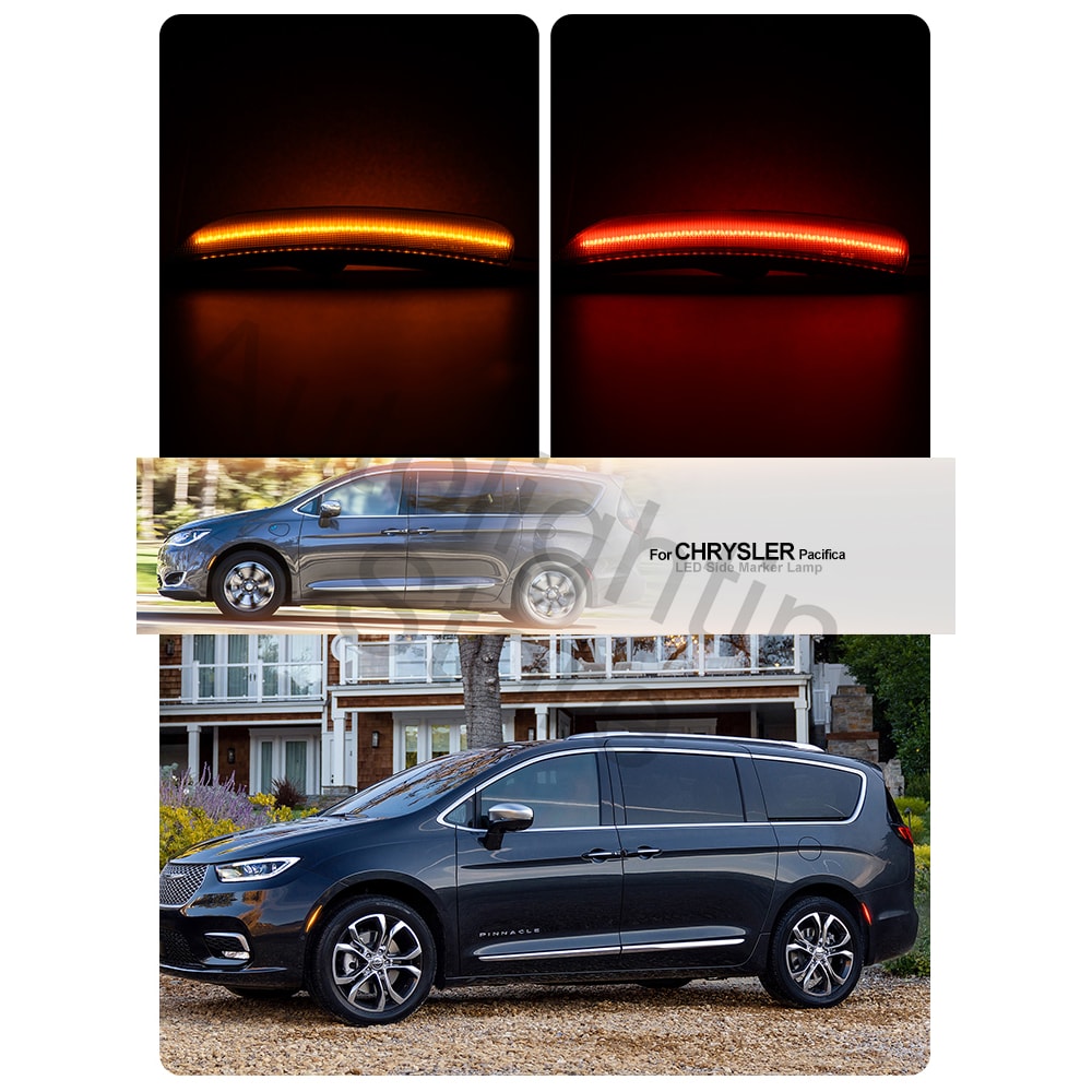 LED Front Rear Side Marker Light Amber Red Waterproof Plug And Play 2