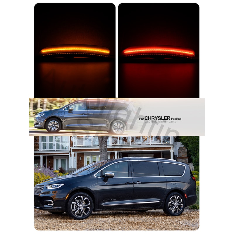 LED Front Rear Side Marker Light Amber Red Waterproof Plug And Play 2