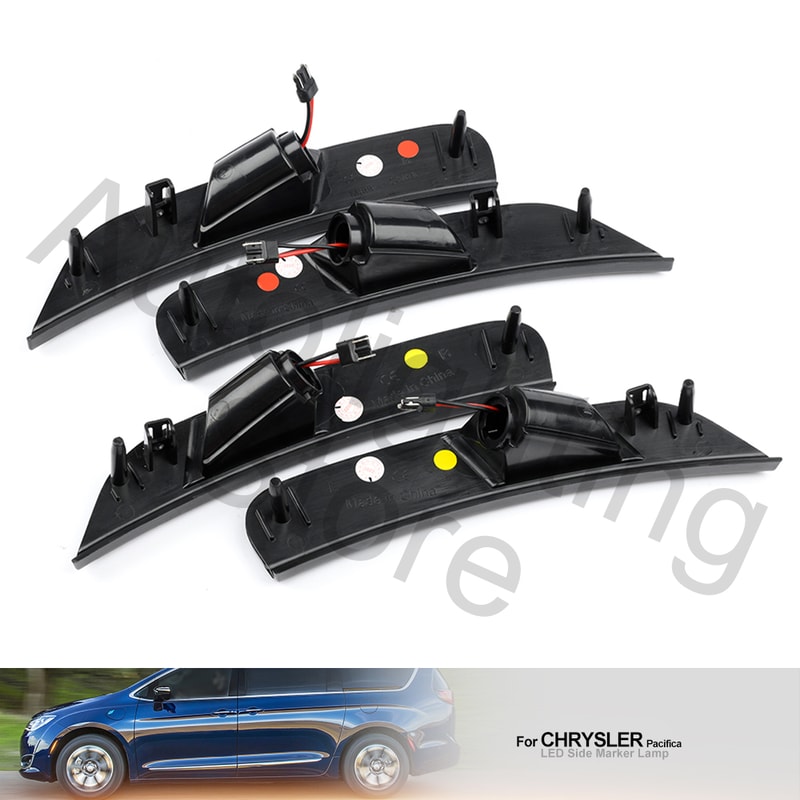 LED Front Rear Side Marker Light Amber Red Waterproof Plug And Play 4