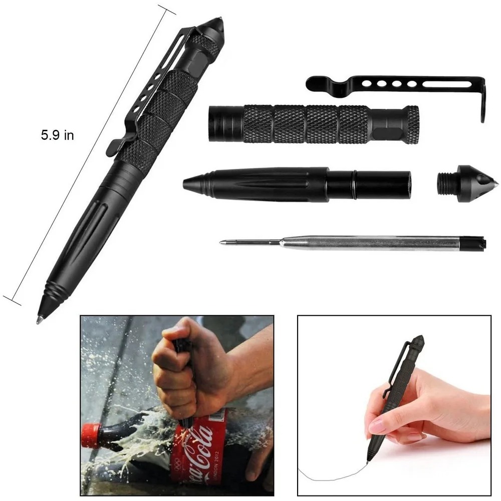 Tactical Survival Pen Multifunctional Emergency Glass Breaker Self Defense Tool For Outdoor Campin 6