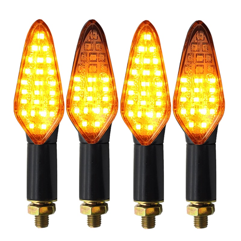 Flowing Water LED Motorcycle Turn Signal Lights With Built In Relay For Easy Installation 0