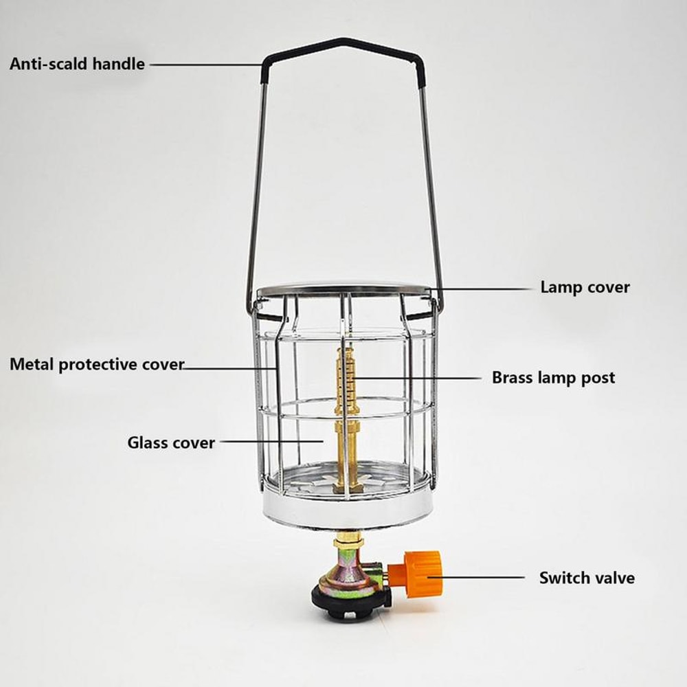 Portable Gas Lantern For Outdoor Camping Hiking Wind Resistant Propane Tent Lamp 5