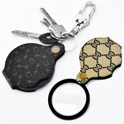 portable magnifying glass keychain hd clarity folding magnifier for easy reading and detailed viewing