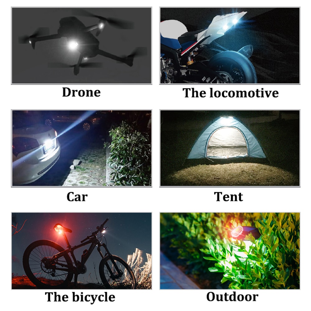 Wireless Remote Control LED Strobe Light For Car Motorcycle Bike And Scooter Anti Collision Warning 4