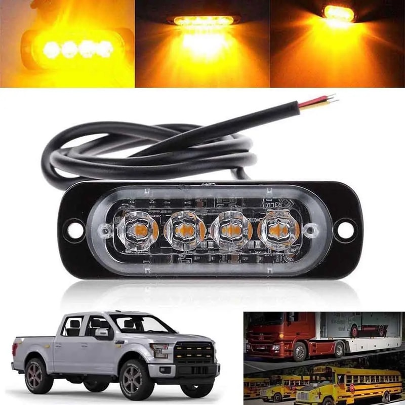 Car Strobe Light For Emergency Signals LED Warning Flashing Light For Trucks Cars 2