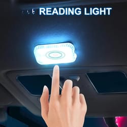 led touch light mini wireless car interior lighting usb charging, ceiling & storage box lamp for door, footwell & trunk
