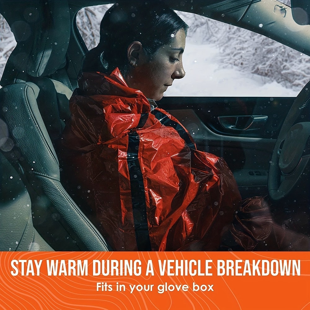 Portable Waterproof Emergency Survival Sleeping Bag Thermal Mylar Blanket For Outdoor Camping Hikin 3