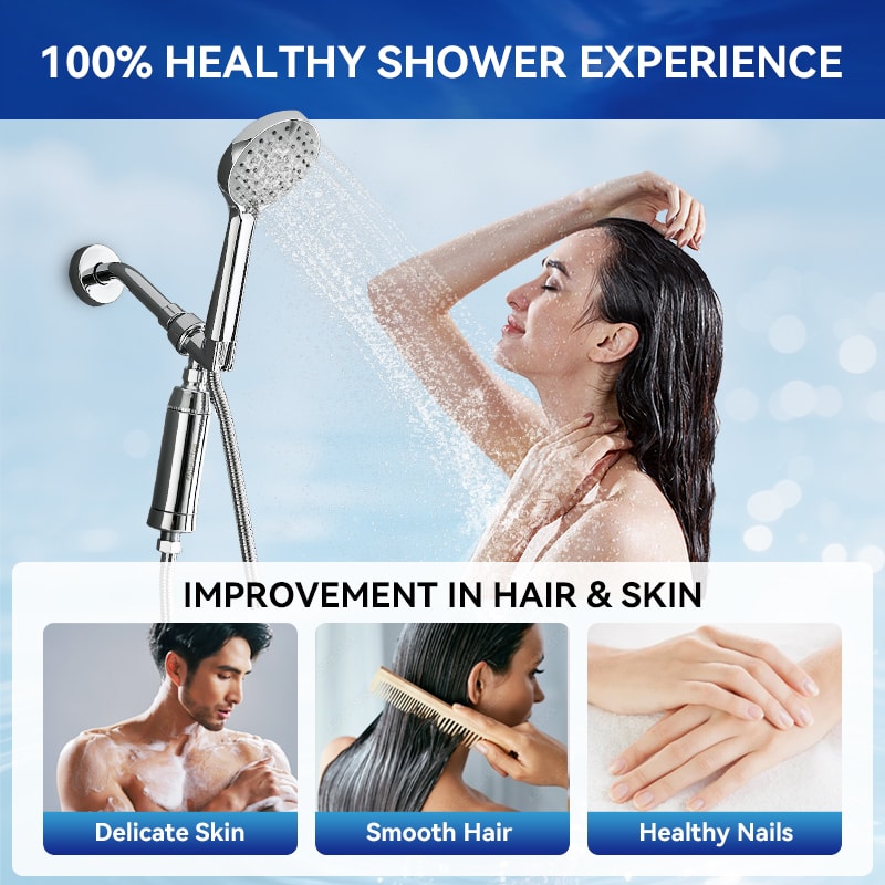 SPA Bathing Water Filter For Chlorine Removal Shower Filtration With Extra Cartridges 2